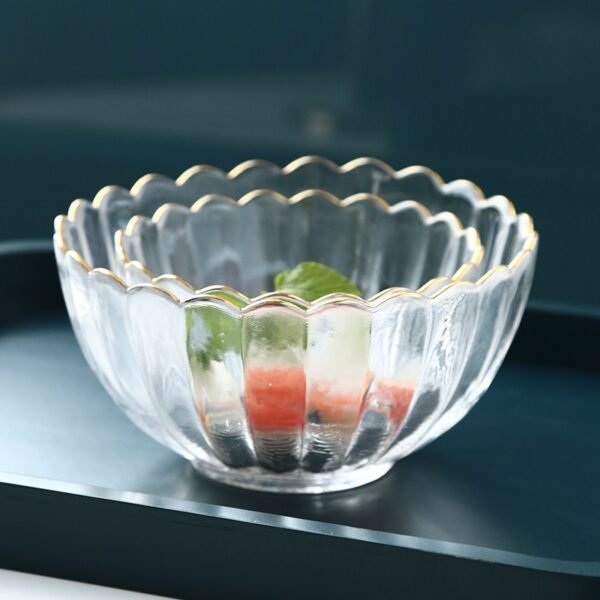 Glass Bowl(花边描金透明碗)