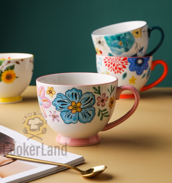 Flower Pattern Mug 花样早餐杯