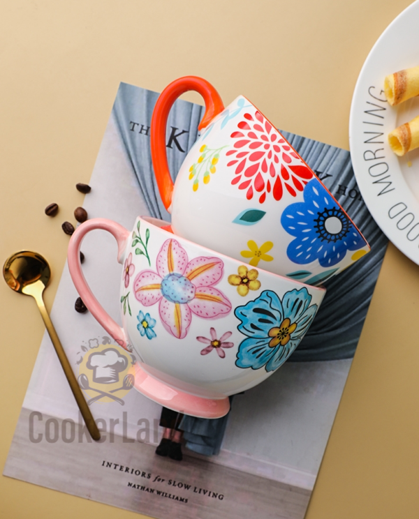 Flower Pattern Mug 花样早餐杯