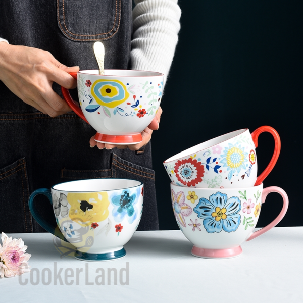 Flower Pattern Mug 花样早餐杯