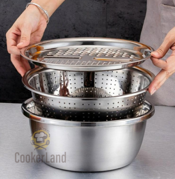 3 Pcs  Round Wash Basket 沥水盆三件套