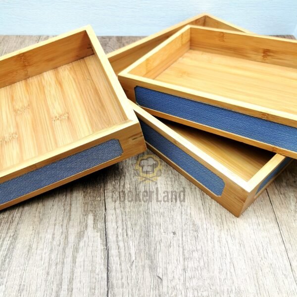 Wooden Box 蓝色波浪竹盒