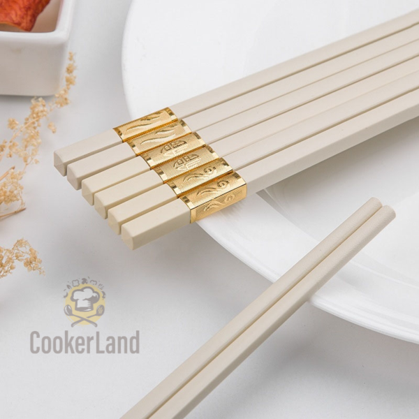 Jinfu White Alloy Chopsticks 金福象牙百合金筷