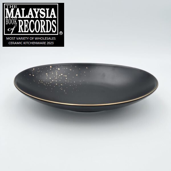 Oval Ellipse Soup Plate(汐点哑光黑椭圆汤盘)