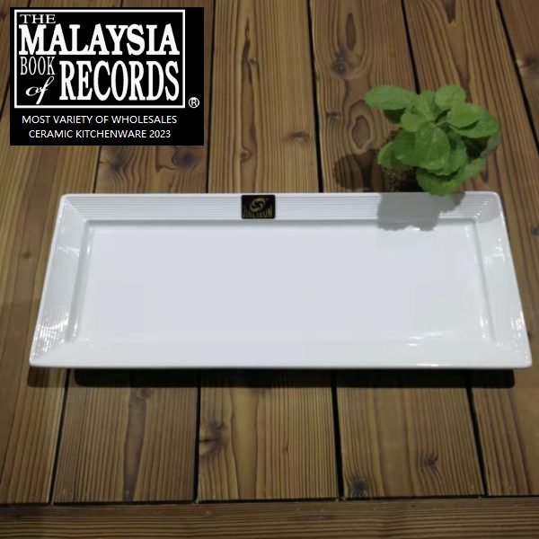 Rectangle Shallow Plate(金丝长方浅盘)