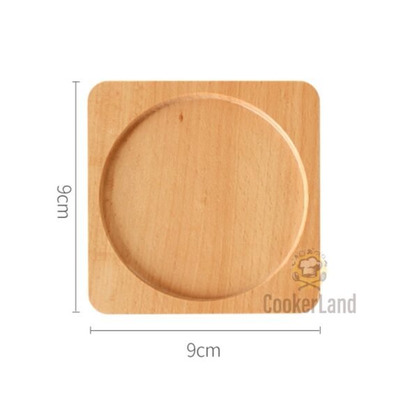 Square Round Wooden Coaster 方形凹槽木垫