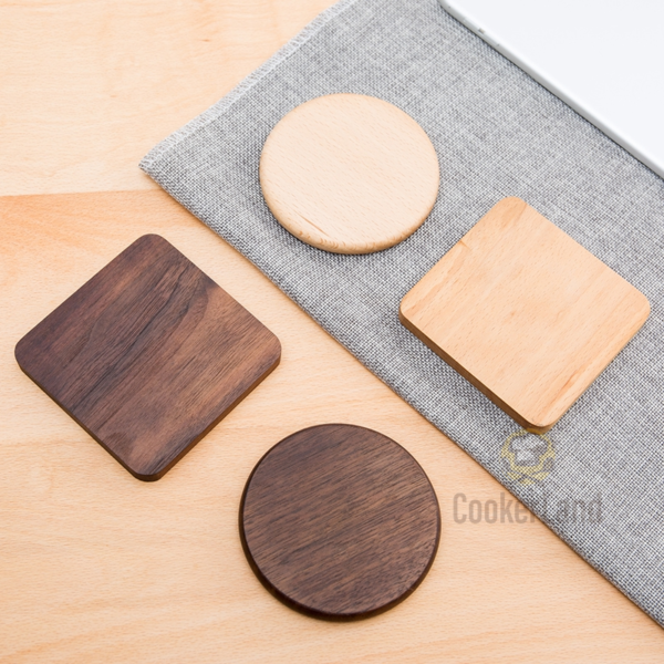 Square Walnut Coaster 胡桃木四方平面杯垫