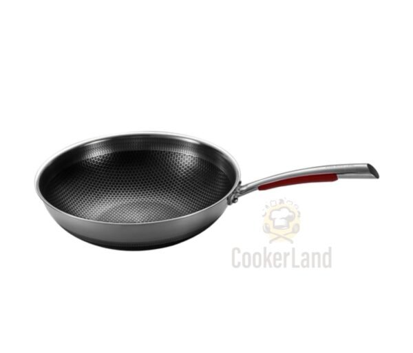 316 Stainless Steel 32cm Wok 全屏双面不粘炒锅