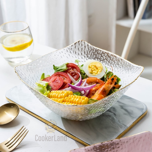 Gold Rim Glass Bowl 金边玻璃碗
