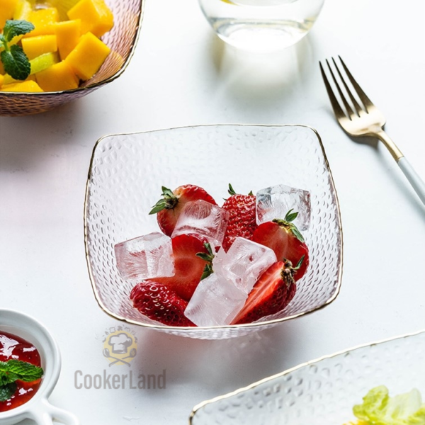 Gold Rim Glass Bowl 金边玻璃碗