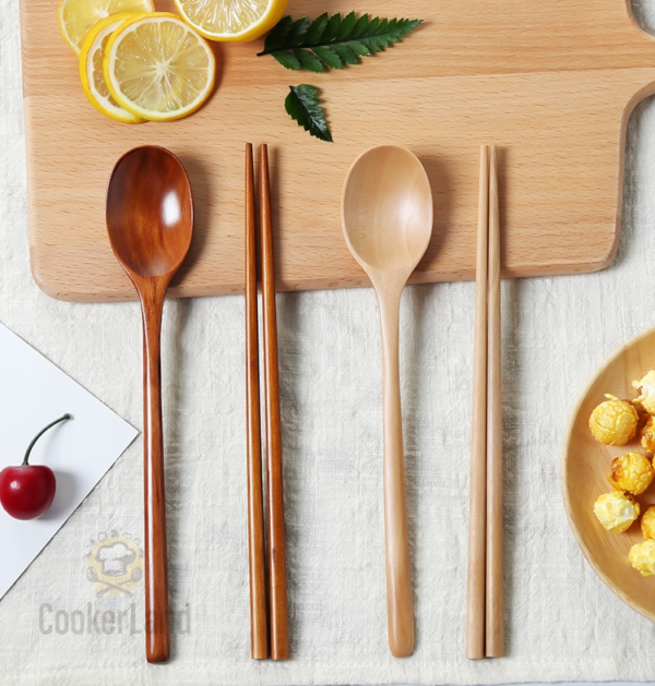 Wooden Chopsticks and Spoon 荷木筷勺