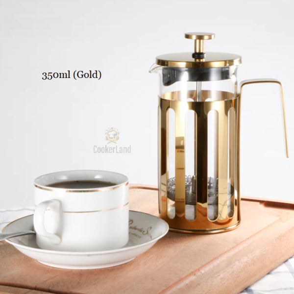 Vertical Line Tea/Coffee Maker 坚纹冲茶器 (镀金）