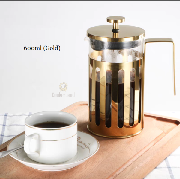 Vertical Line Tea/Coffee Maker 坚纹冲茶器 (镀金）