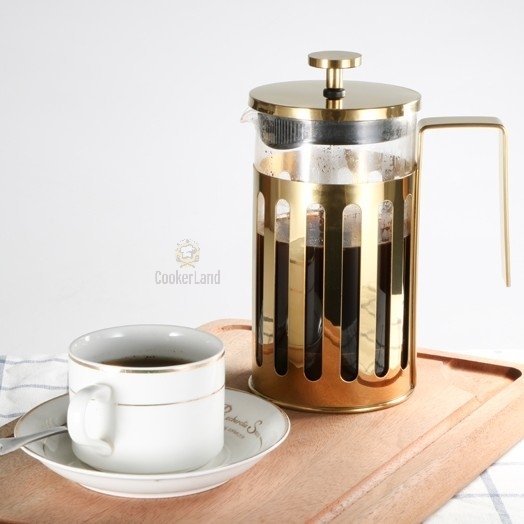 Vertical Line Tea/Coffee Maker 坚纹冲茶器 (镀金）