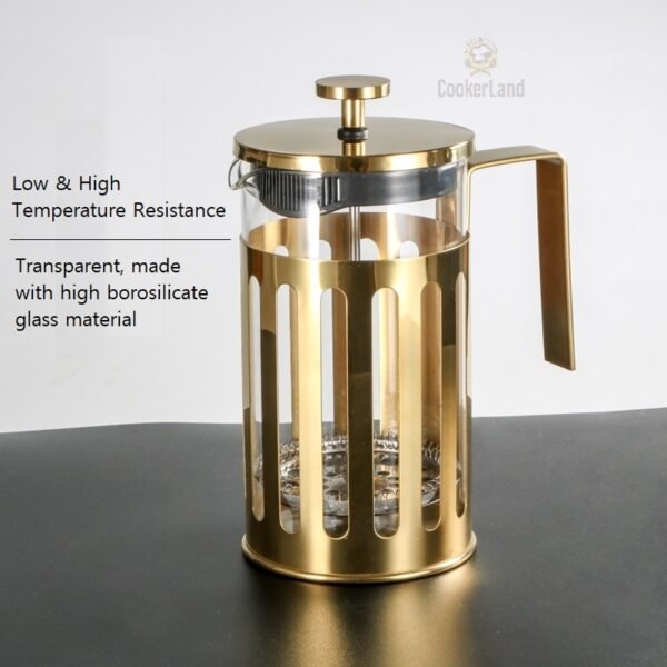 Vertical Line Tea/Coffee Maker 坚纹冲茶器 (镀金）