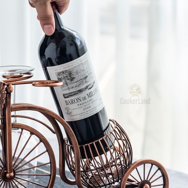 Wine Bottle & Glass Tricycle Rack (三轮车酒瓶和玻璃杯架)