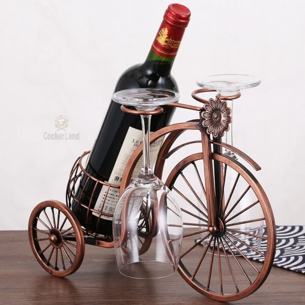 Wine Bottle & Glass Tricycle Rack (三轮车酒瓶和玻璃杯架)