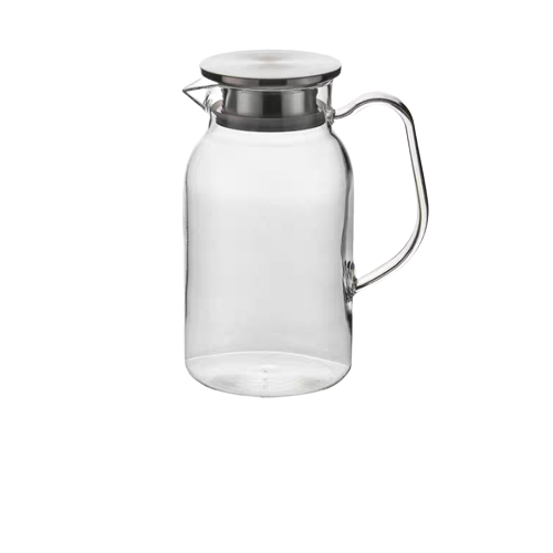 Glass Jug with Cover 带盖光面玻璃水壶