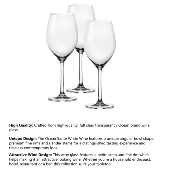 Santa White Red Wine Glass【高脚红酒杯】