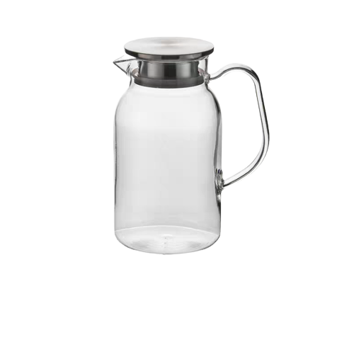 Glass Jug with Cover 带盖光面玻璃水壶