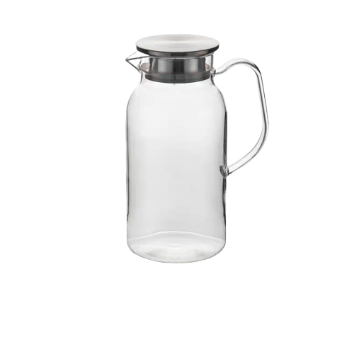 Glass Jug with Cover 带盖光面玻璃水壶