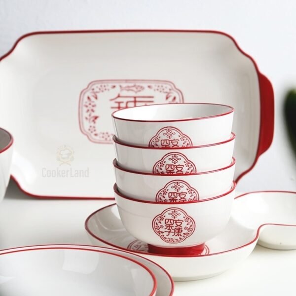 Five-Blessings Tableware 五福餐具