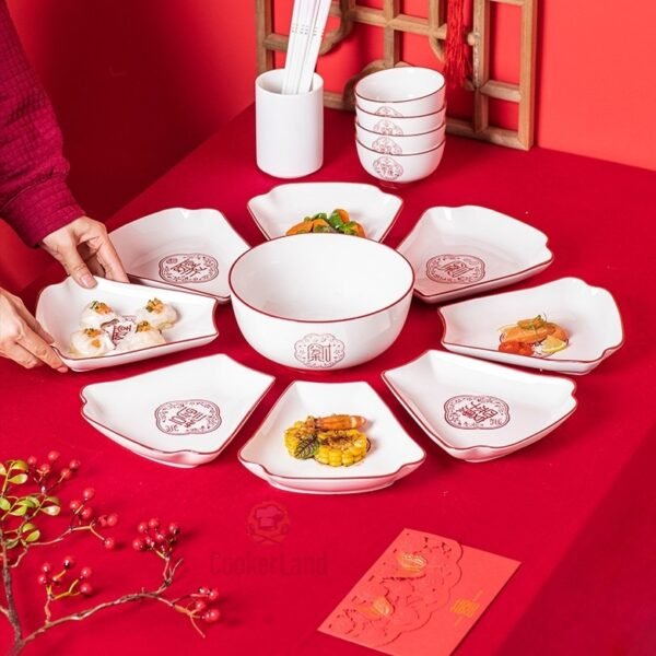 Song Dynasty Tableware Set 9pcs 宋代餐具套装