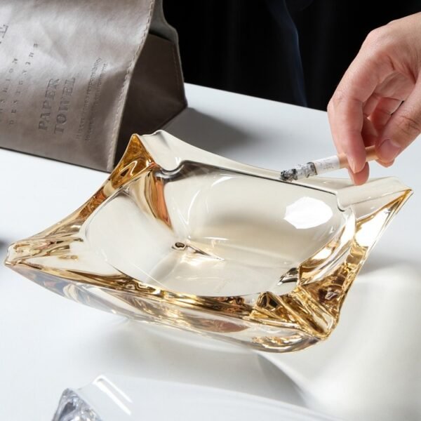 Thick Glass Cigar Ashtray 厚玻璃烟灰缸