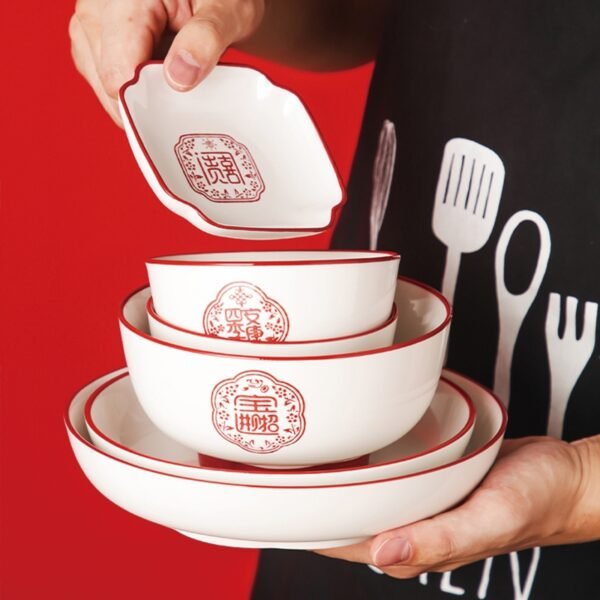 Five Blessings Tableware Set (五福临门餐具套装）