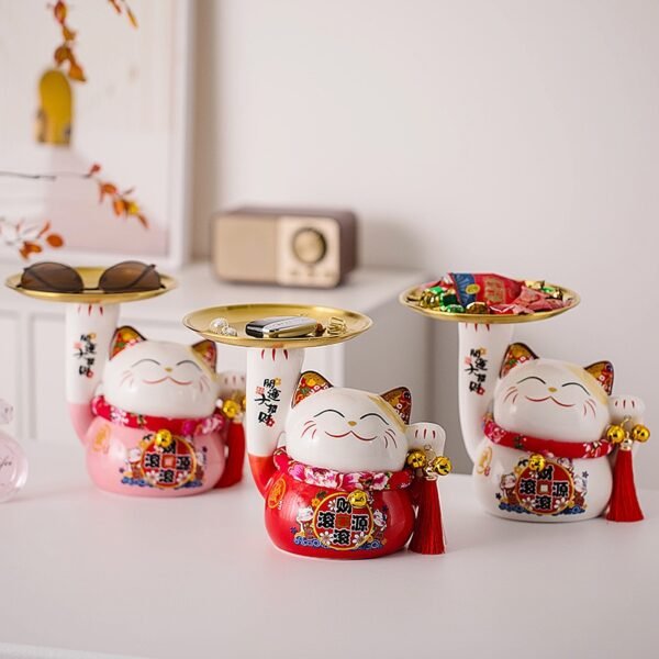 Plate Holder Lucky Fortune Cat (板架招财猫)