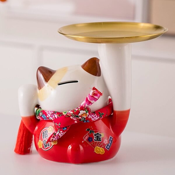 Plate Holder Lucky Fortune Cat (板架招财猫)