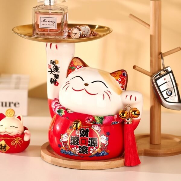 Plate Holder Lucky Fortune Cat (板架招财猫)