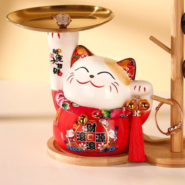 Plate Holder Lucky Fortune Cat (板架招财猫)