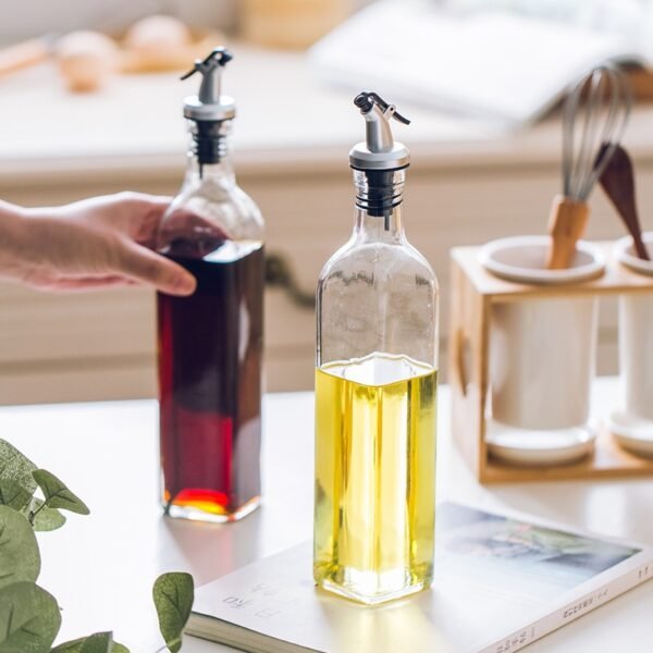 Oil Glass Bottle 玻璃方格油瓶