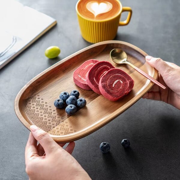 Oval Wooden Tray 厚椭圆形托盘