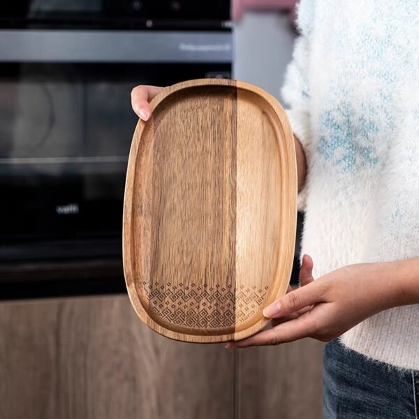 Oval Wooden Tray 厚椭圆形托盘