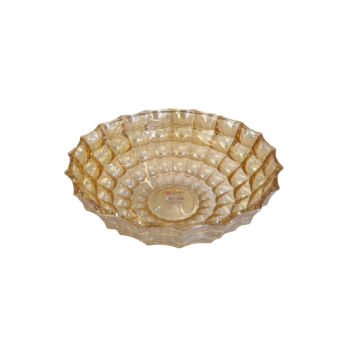 Square Pattern Glass Fruit Bowl 方格果碗