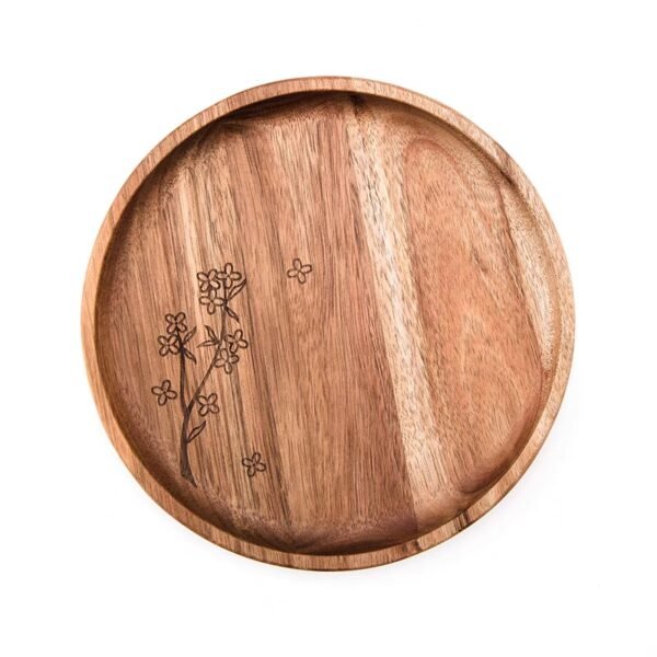 Round Wooden Tray 厚圆形托盘