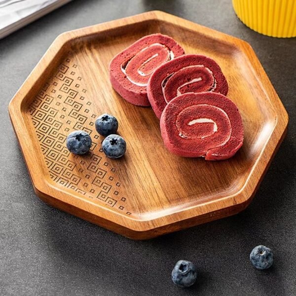 Octagon Wooden Tray 厚八角形托盘
