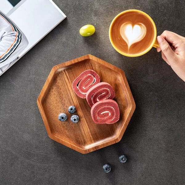 Octagon Wooden Tray 厚八角形托盘