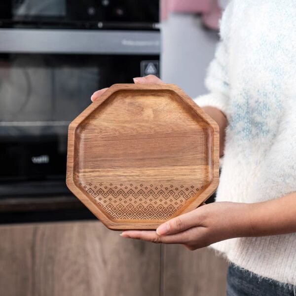 Octagon Wooden Tray 厚八角形托盘