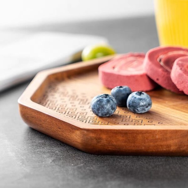 Octagon Wooden Tray 厚八角形托盘