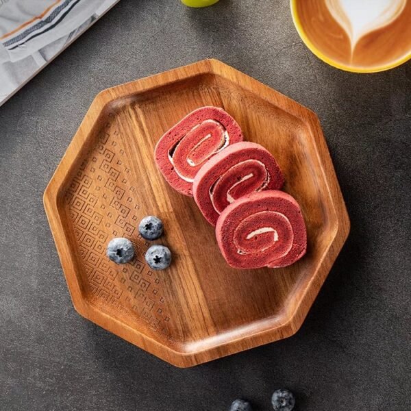 Octagon Wooden Tray 厚八角形托盘