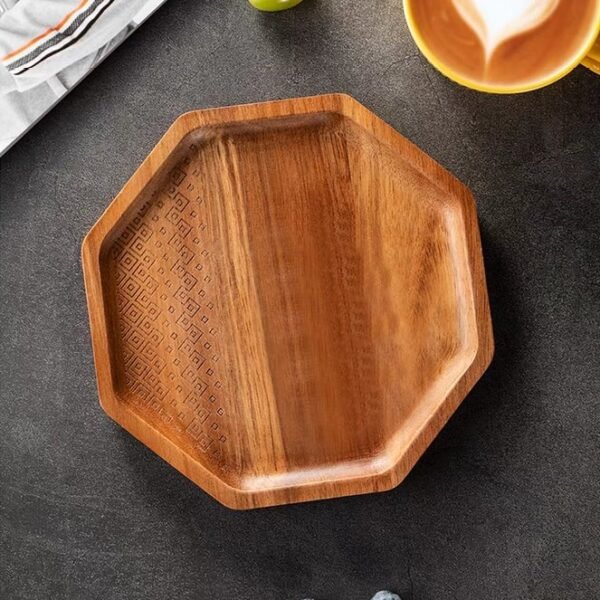 Octagon Wooden Tray 厚八角形托盘