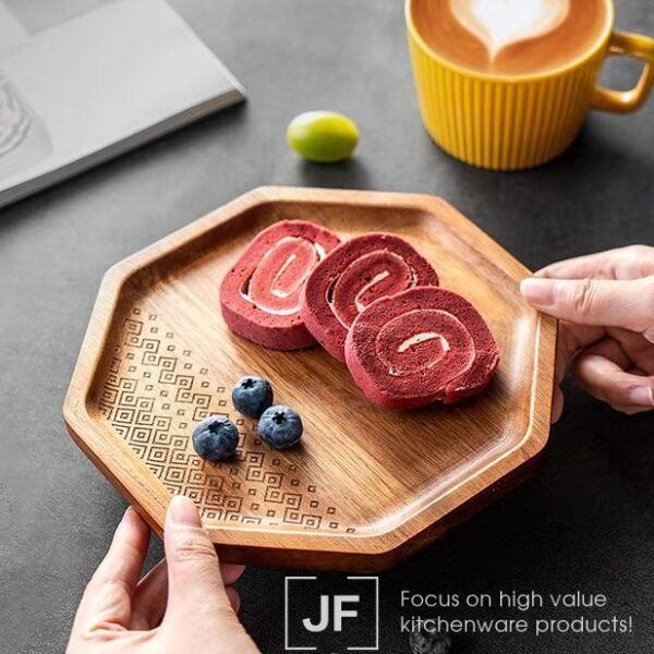 Octagon Wooden Tray 厚八角形托盘