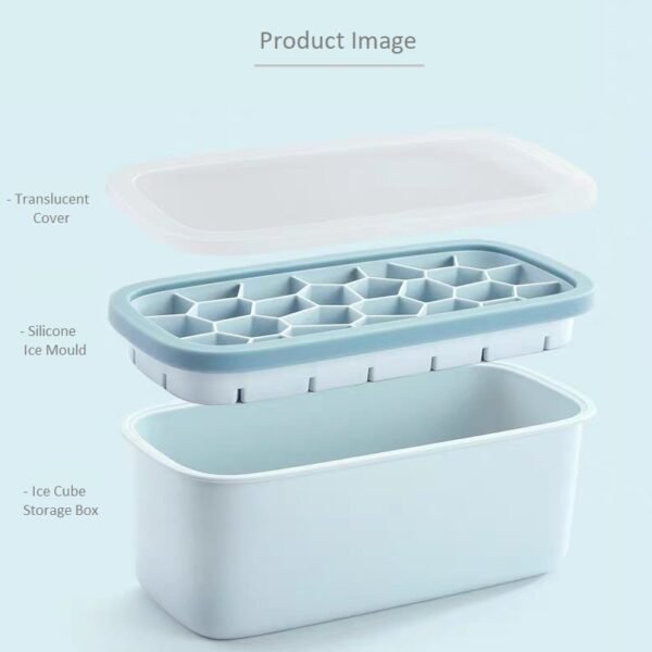 Silicone Ice Cube Mould Box 硅胶冰块模具盒