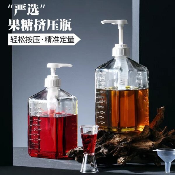 Press Syrup Glass Bottle 玻璃糖压瓶