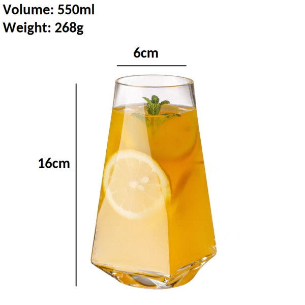 Square Bottom Glass Cup (方底玻璃杯)