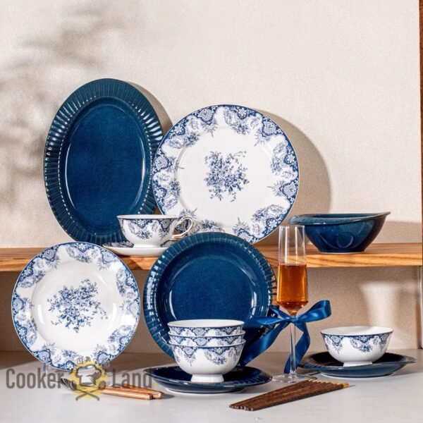 Blue Rose Tableware Set 蓝色玫瑰餐具套装